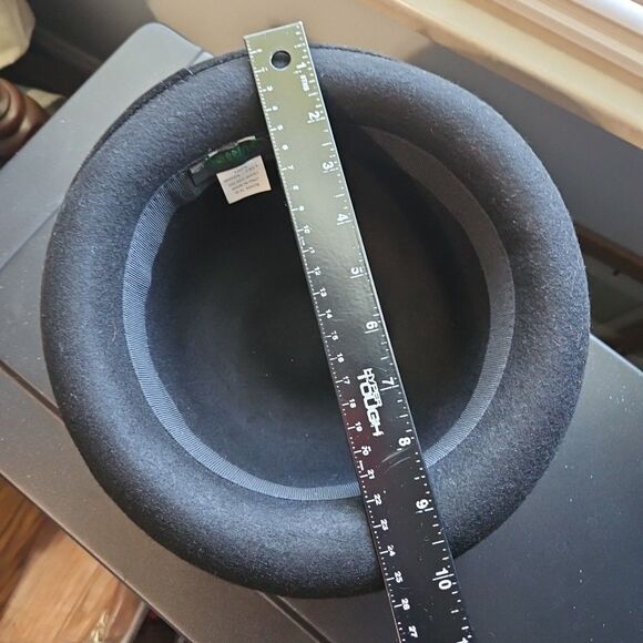 Bettina Women's Black Wool Hat ?bucket bowler style Italy - Picture 7 of 9